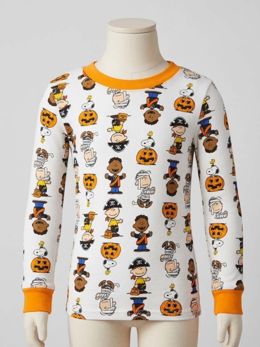 Peanuts Halloween Pajamas Top Snoopy Charlie Brown Toddler Fall PJs Orange 4T